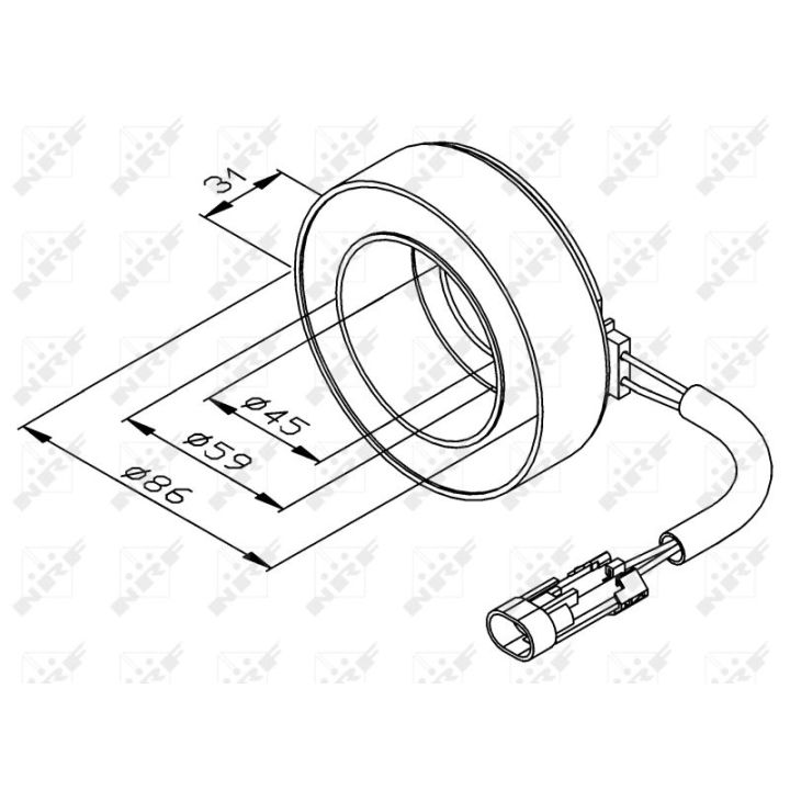 Ritė, magnetinė sankaba (kompresorius) NRF 38475
