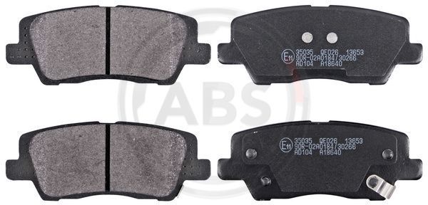 Stabdžių trinkelių rinkinys, diskinis stabdys A.B.S. 35035