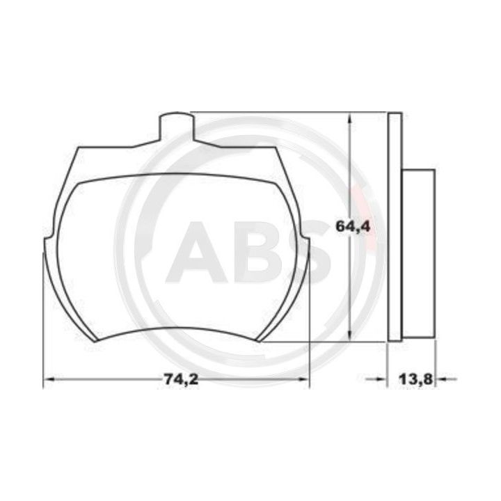 Stabdžių trinkelių rinkinys, diskinis stabdys A.B.S. 36011