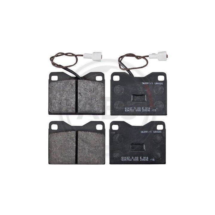 Stabdžių trinkelių rinkinys, diskinis stabdys A.B.S. 36091/1