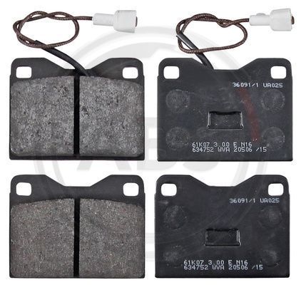 Stabdžių trinkelių rinkinys, diskinis stabdys A.B.S. 36091/1