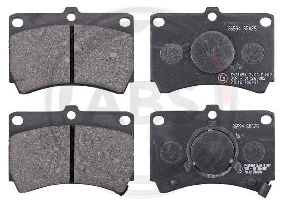 Stabdžių trinkelių rinkinys, diskinis stabdys A.B.S. 36594