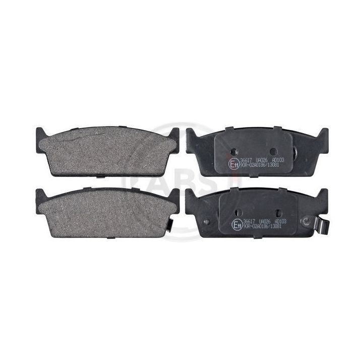 Stabdžių trinkelių rinkinys, diskinis stabdys A.B.S. 36617