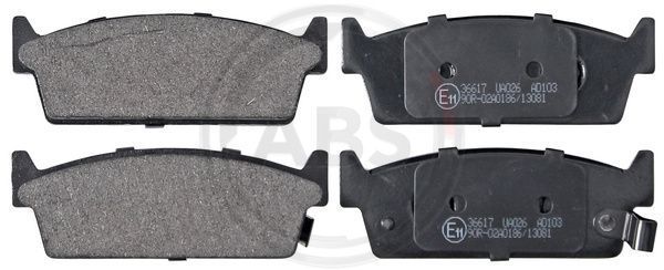 Stabdžių trinkelių rinkinys, diskinis stabdys A.B.S. 36617