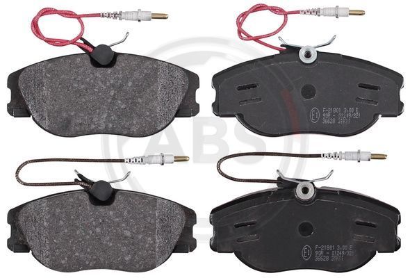 Stabdžių trinkelių rinkinys, diskinis stabdys A.B.S. 36628