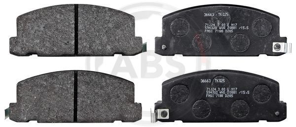 Stabdžių trinkelių rinkinys, diskinis stabdys A.B.S. 36663