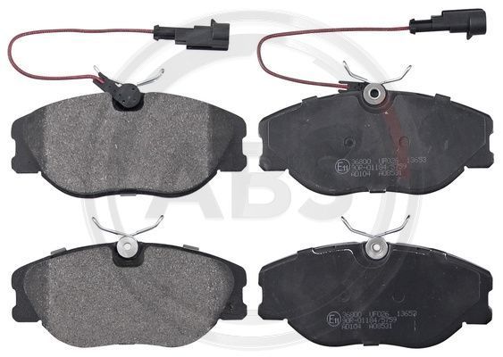 Stabdžių trinkelių rinkinys, diskinis stabdys A.B.S. 36800