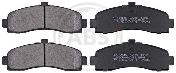 Stabdžių trinkelių rinkinys, diskinis stabdys A.B.S. 36848