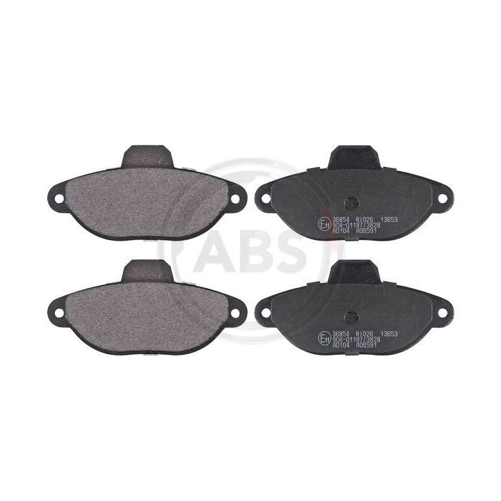 Stabdžių trinkelių rinkinys, diskinis stabdys A.B.S. 36854