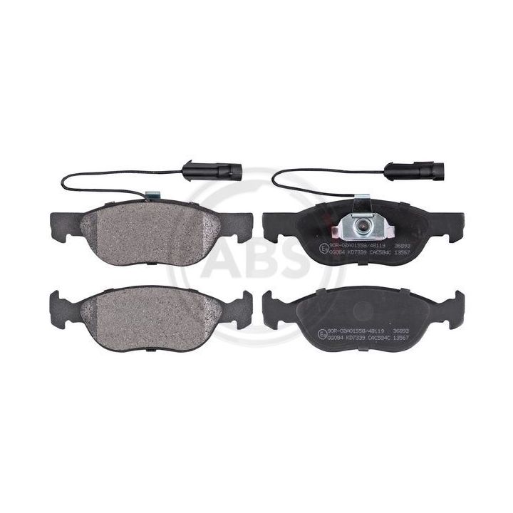 Stabdžių trinkelių rinkinys, diskinis stabdys A.B.S. 36893