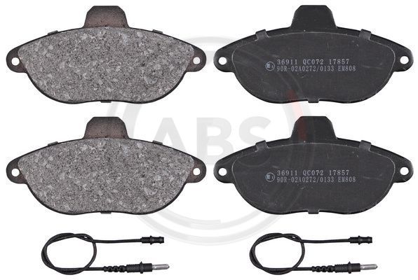 Stabdžių trinkelių rinkinys, diskinis stabdys A.B.S. 36911