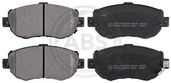 Stabdžių trinkelių rinkinys, diskinis stabdys A.B.S. 36923