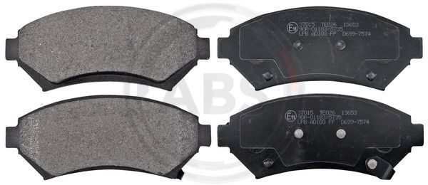 Stabdžių trinkelių rinkinys, diskinis stabdys A.B.S. 37015