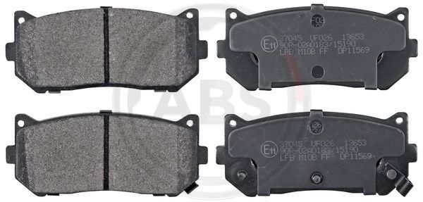 Stabdžių trinkelių rinkinys, diskinis stabdys A.B.S. 37045