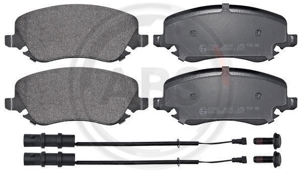 Stabdžių trinkelių rinkinys, diskinis stabdys A.B.S. 37380