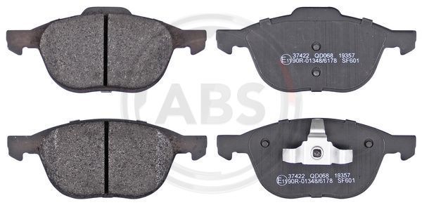 Stabdžių trinkelių rinkinys, diskinis stabdys A.B.S. 37422