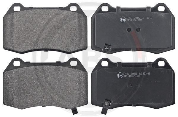 Stabdžių trinkelių rinkinys, diskinis stabdys A.B.S. 37451