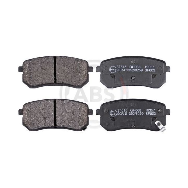 Stabdžių trinkelių rinkinys, diskinis stabdys A.B.S. 37515