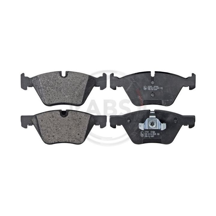 Stabdžių trinkelių rinkinys, diskinis stabdys A.B.S. 37551