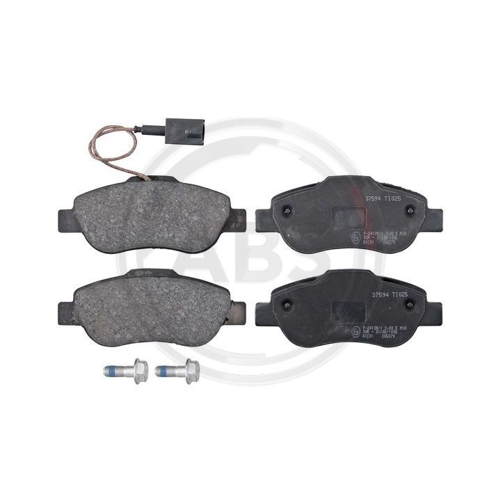 Stabdžių trinkelių rinkinys, diskinis stabdys A.B.S. 37594