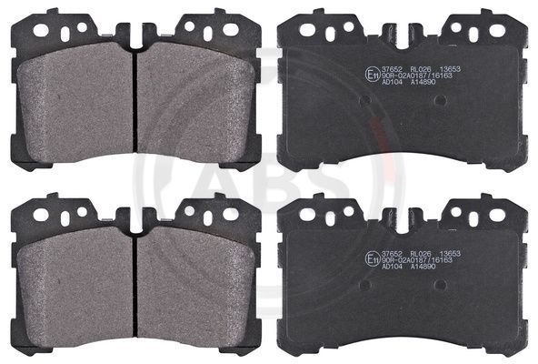 Stabdžių trinkelių rinkinys, diskinis stabdys A.B.S. 37652