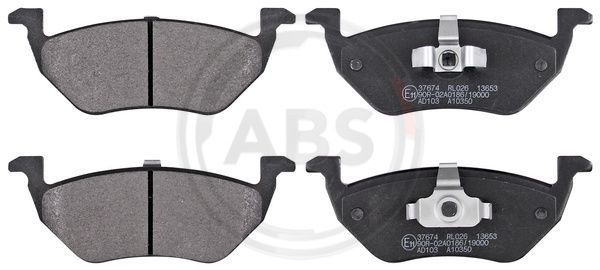 Stabdžių trinkelių rinkinys, diskinis stabdys A.B.S. 37674