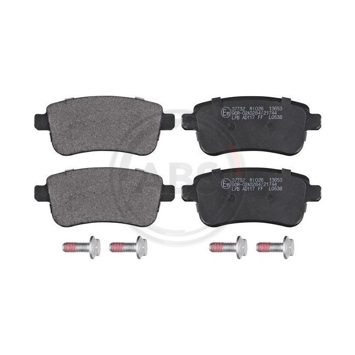 Stabdžių trinkelių rinkinys, diskinis stabdys A.B.S. 37732