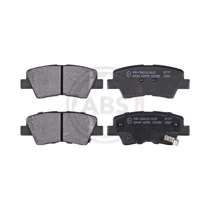 Stabdžių trinkelių rinkinys, diskinis stabdys A.B.S. 37777