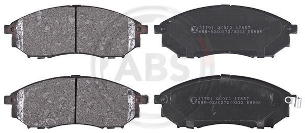 Stabdžių trinkelių rinkinys, diskinis stabdys A.B.S. 37791