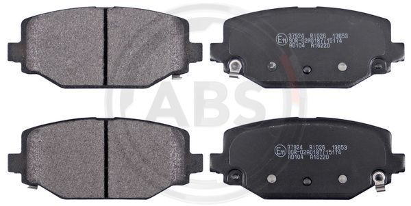 Stabdžių trinkelių rinkinys, diskinis stabdys A.B.S. 37924