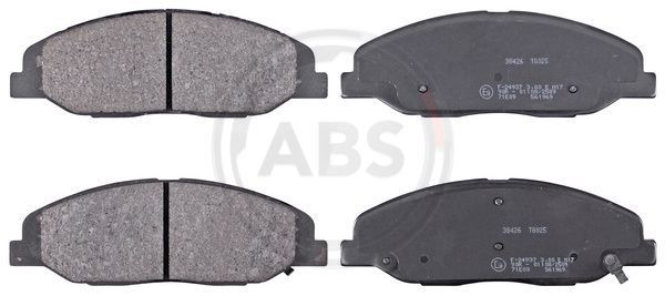 Stabdžių trinkelių rinkinys, diskinis stabdys A.B.S. 38426