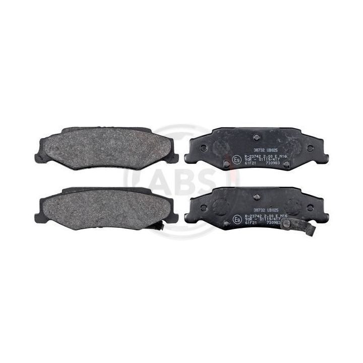 Stabdžių trinkelių rinkinys, diskinis stabdys A.B.S. 38732