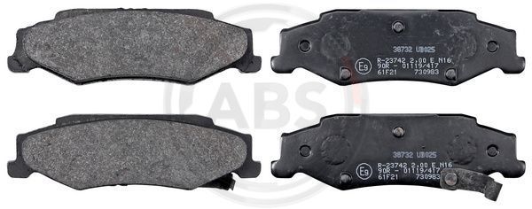 Stabdžių trinkelių rinkinys, diskinis stabdys A.B.S. 38732