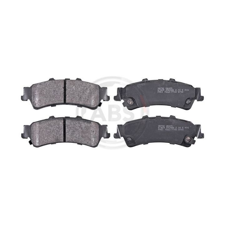 Stabdžių trinkelių rinkinys, diskinis stabdys A.B.S. 38792