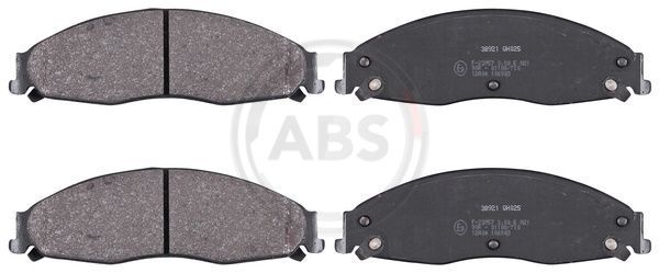 Stabdžių trinkelių rinkinys, diskinis stabdys A.B.S. 38921