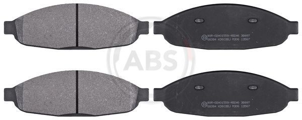 Stabdžių trinkelių rinkinys, diskinis stabdys A.B.S. 38997
