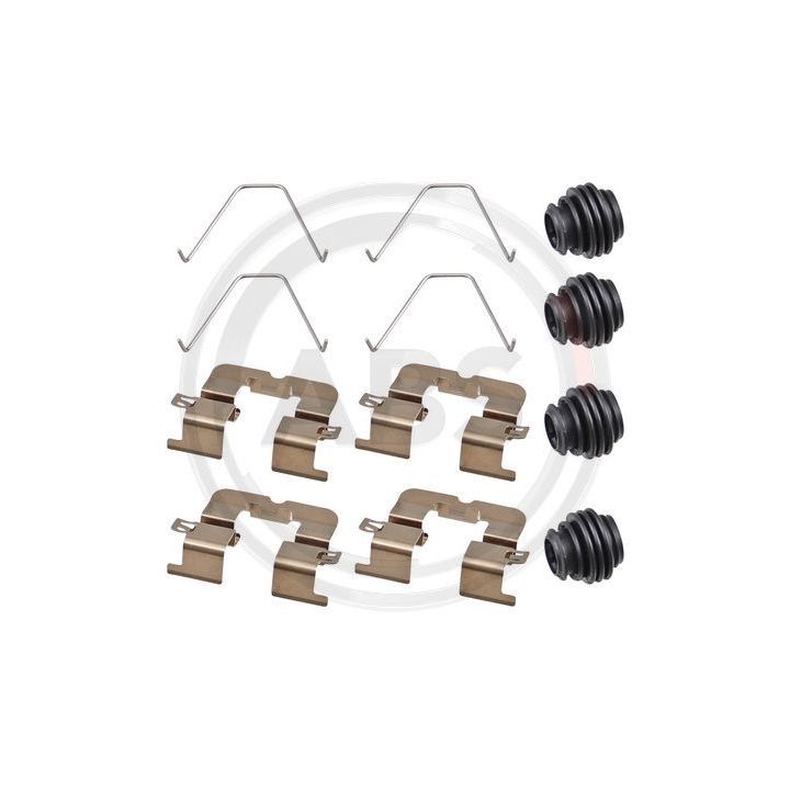 Priedų komplektas, diskinių stabdžių trinkelės A.B.S. 0114Q