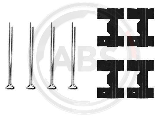 Priedų komplektas, diskinių stabdžių trinkelės A.B.S. 0951Q