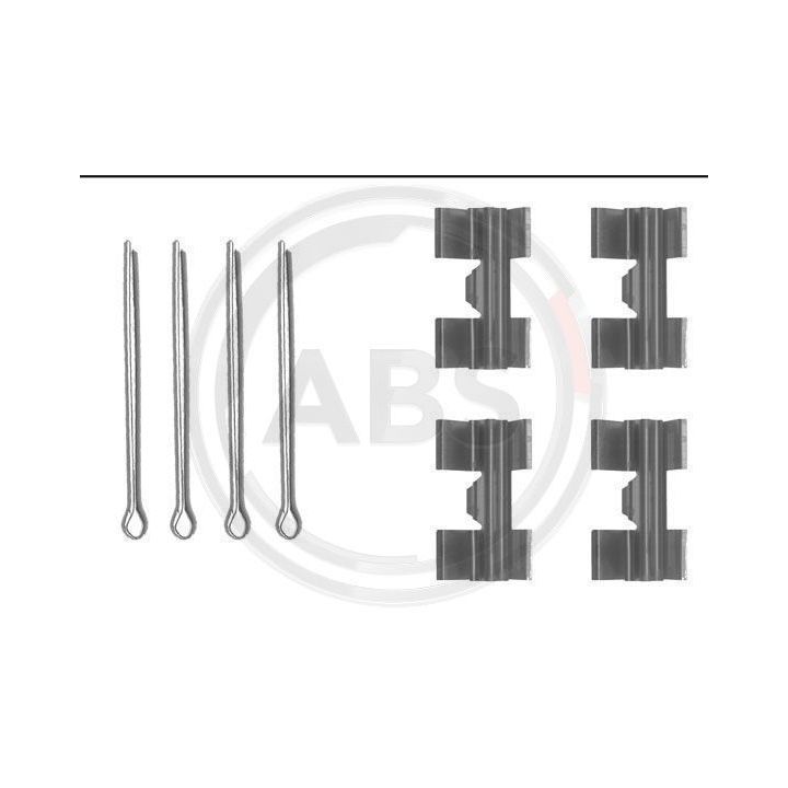 Priedų komplektas, diskinių stabdžių trinkelės A.B.S. 0969Q