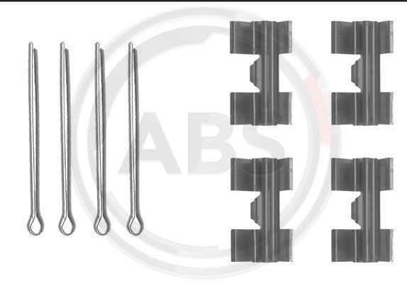 Priedų komplektas, diskinių stabdžių trinkelės A.B.S. 0969Q