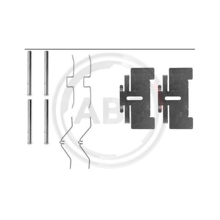 Priedų komplektas, diskinių stabdžių trinkelės A.B.S. 0974Q