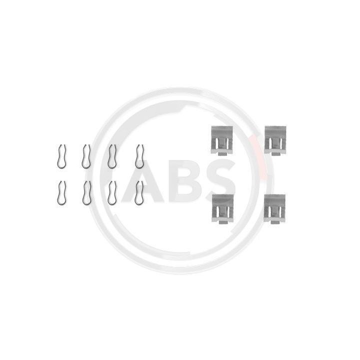 Priedų komplektas, diskinių stabdžių trinkelės A.B.S. 1055Q