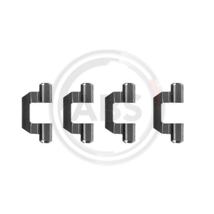 Priedų komplektas, diskinių stabdžių trinkelės A.B.S. 1077Q