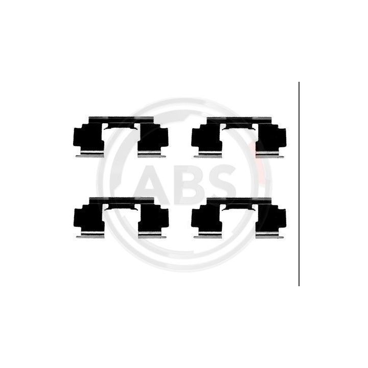 Priedų komplektas, diskinių stabdžių trinkelės A.B.S. 1276Q