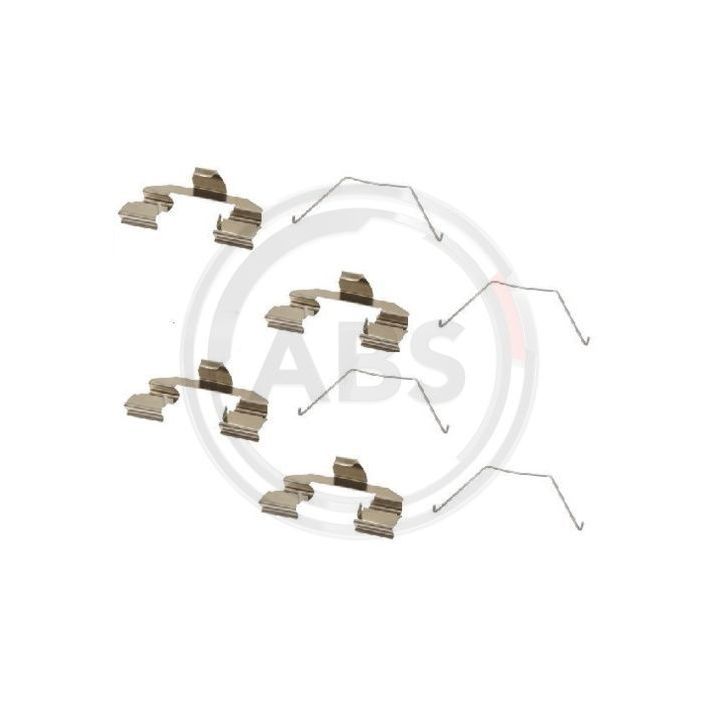 Priedų komplektas, diskinių stabdžių trinkelės A.B.S. 1607Q