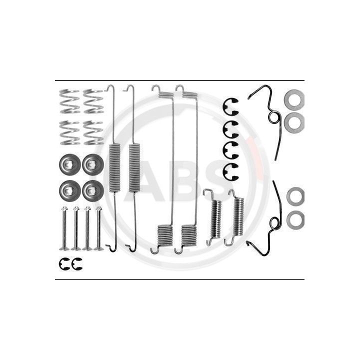 Priedų komplektas, stabdžių trinkelės A.B.S. 0641Q