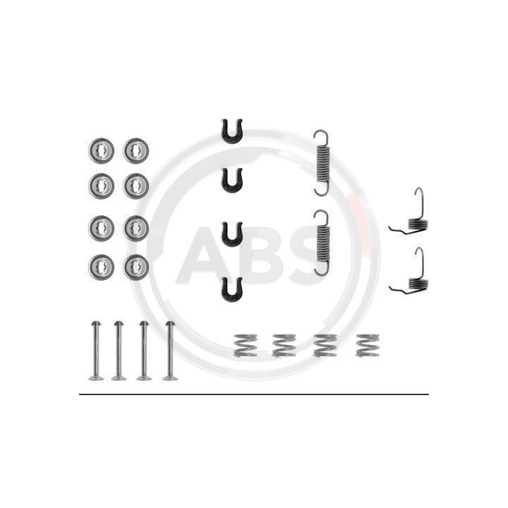 Priedų komplektas, stabdžių trinkelės A.B.S. 0655Q