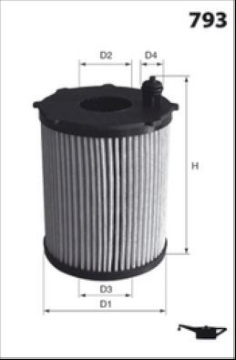 Alyvos filtras MECAFILTER ELH4449