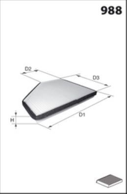 Filtras, salono oras MECAFILTER EKR7029