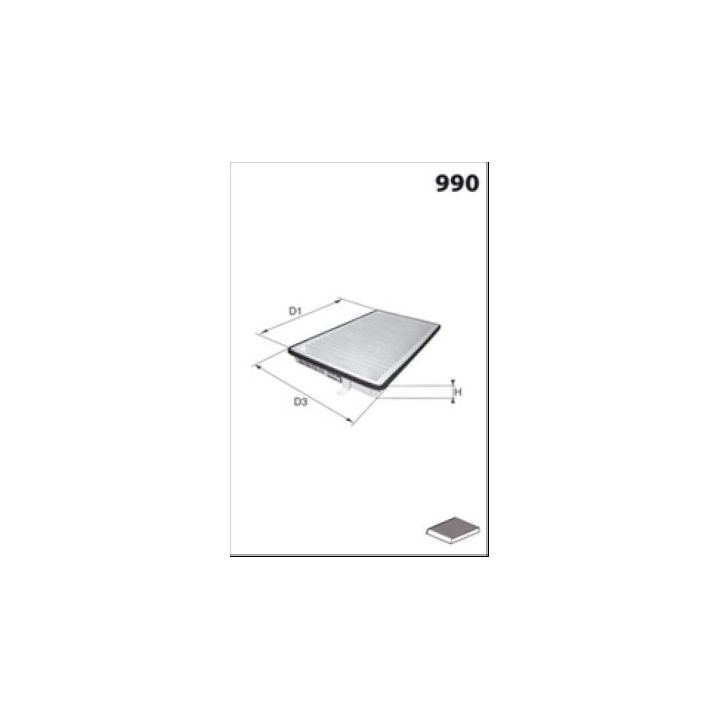 Filtras, salono oras MECAFILTER ELR7010